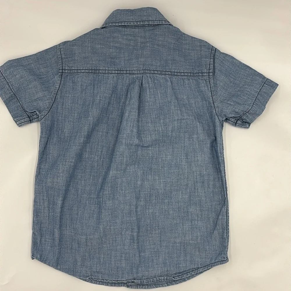 Gymboree Boys Button-Down Chambray Short Sleeve Shirt